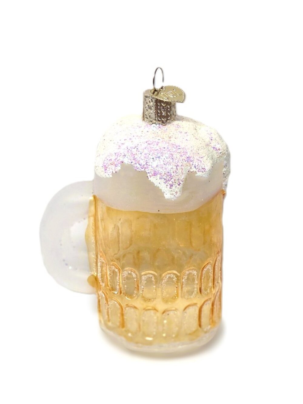 Old World Christmas Blown Glass Mug of Beer Ornament Stein Foam OWC 4"